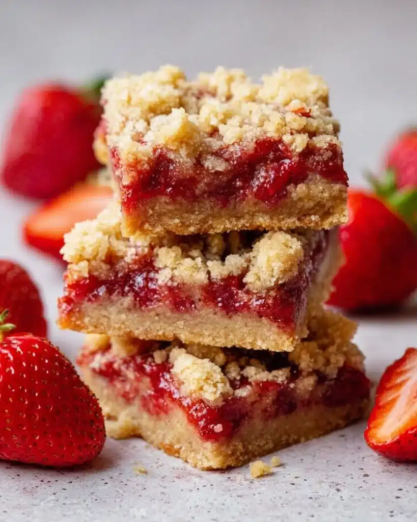 Strawberry Oatmeal Crumble Bars Recipe