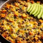 Southwest Sweet Potato, Black Bean and Rice Skillet Recipe