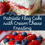 Flag Cake with Cream Cheese Topping Recipe