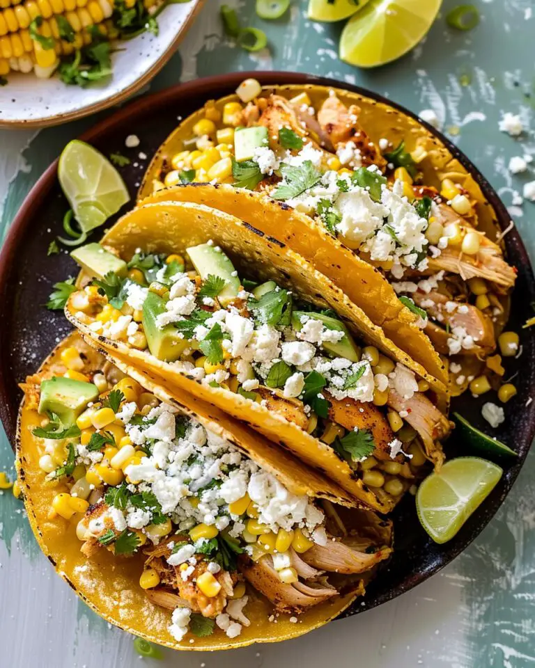 Mexican Street Corn Chicken Tacos