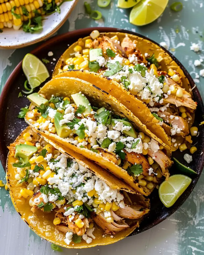 Mexican Street Corn Chicken Tacos