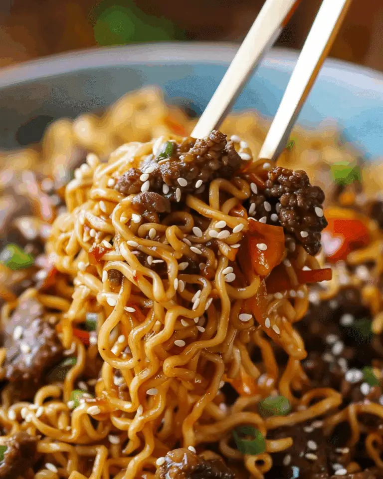Slow Cooker Beef Ramen Noodles