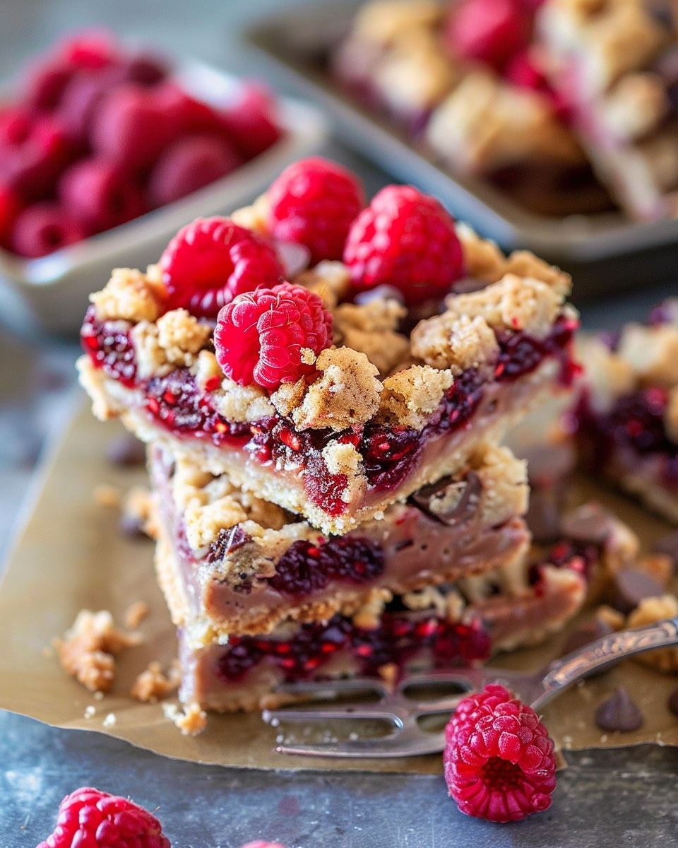 Chocolate Raspberry Crumb Bars