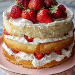 Strawberries and Cream Cake Recipe
