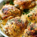 Creamy Oven Baked Chicken Thighs