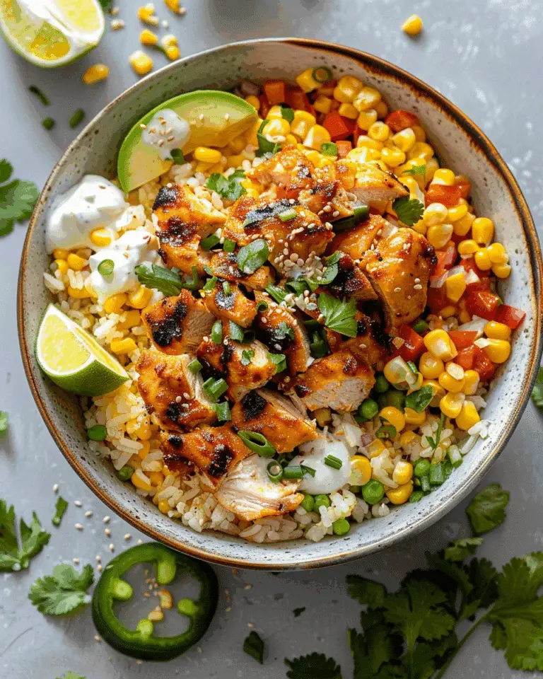 Street Corn Chicken Rice Bowl