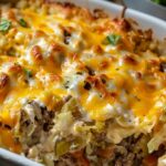 Cheesy Cabbage Beef Casserole