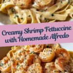 CREAMY SHRIMP FETTUCCINE PASTA WITH HOMEMADE ALFREDO SAUCE Recipe