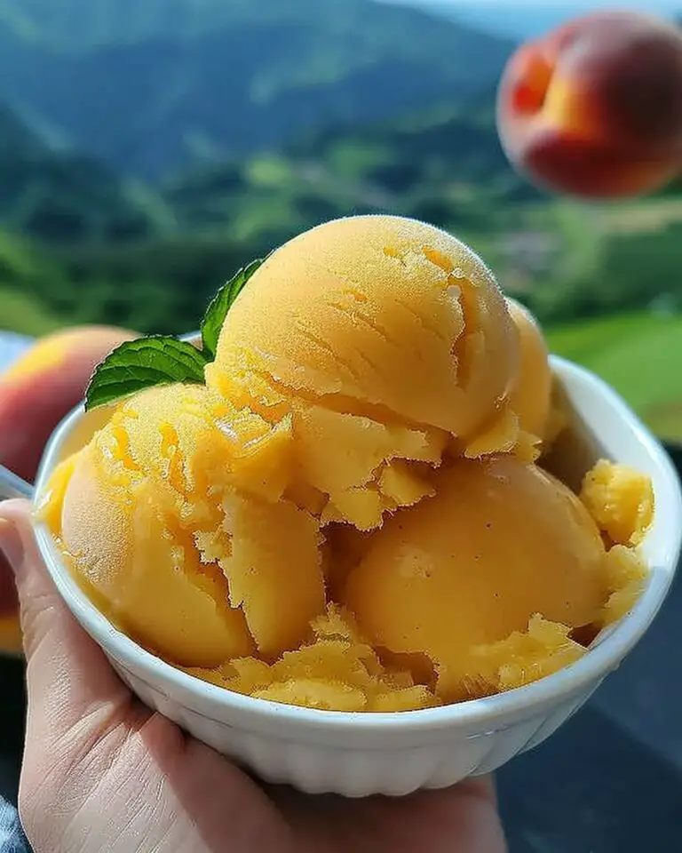 Easy Peach Sorbet