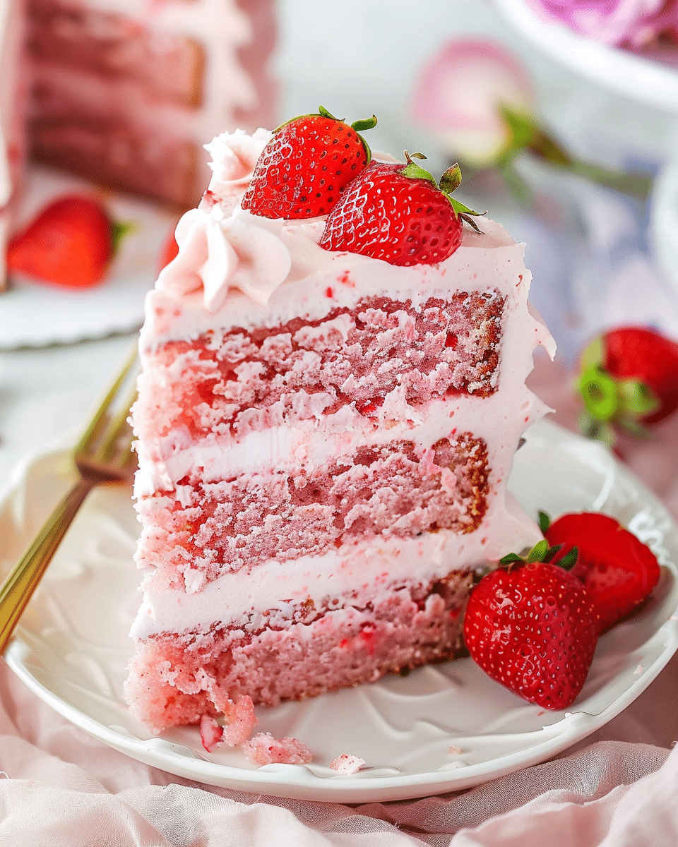 Homemade Strawberry Cake