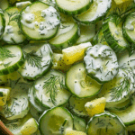 Creamy Dill Pickle Cucumber Salad
