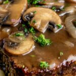 Salisbury Steak Meatloaf with Mushroom Gravy