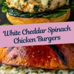 White Cheddar Spinach Chicken Burgers Recipe