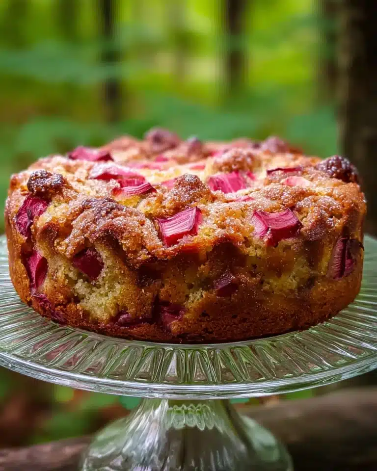 Rhubarb Sour Cream Coffee Cake Recipe