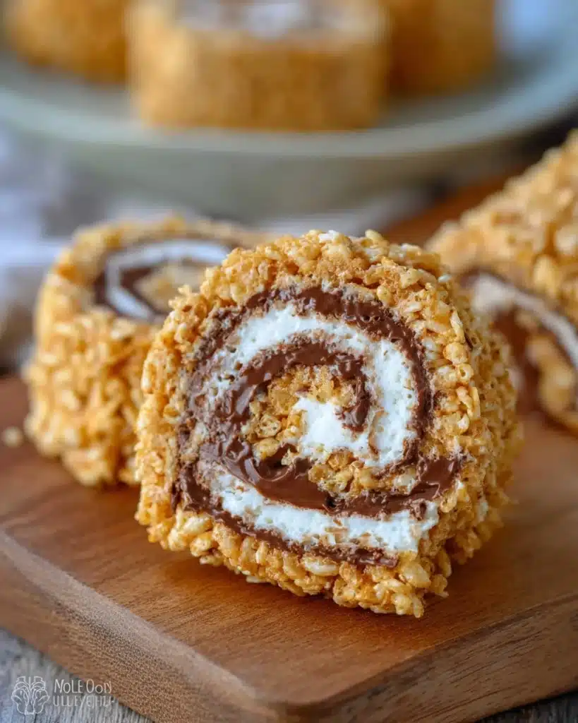 S’mores Rice Krispies Treats Pinwheels Recipe