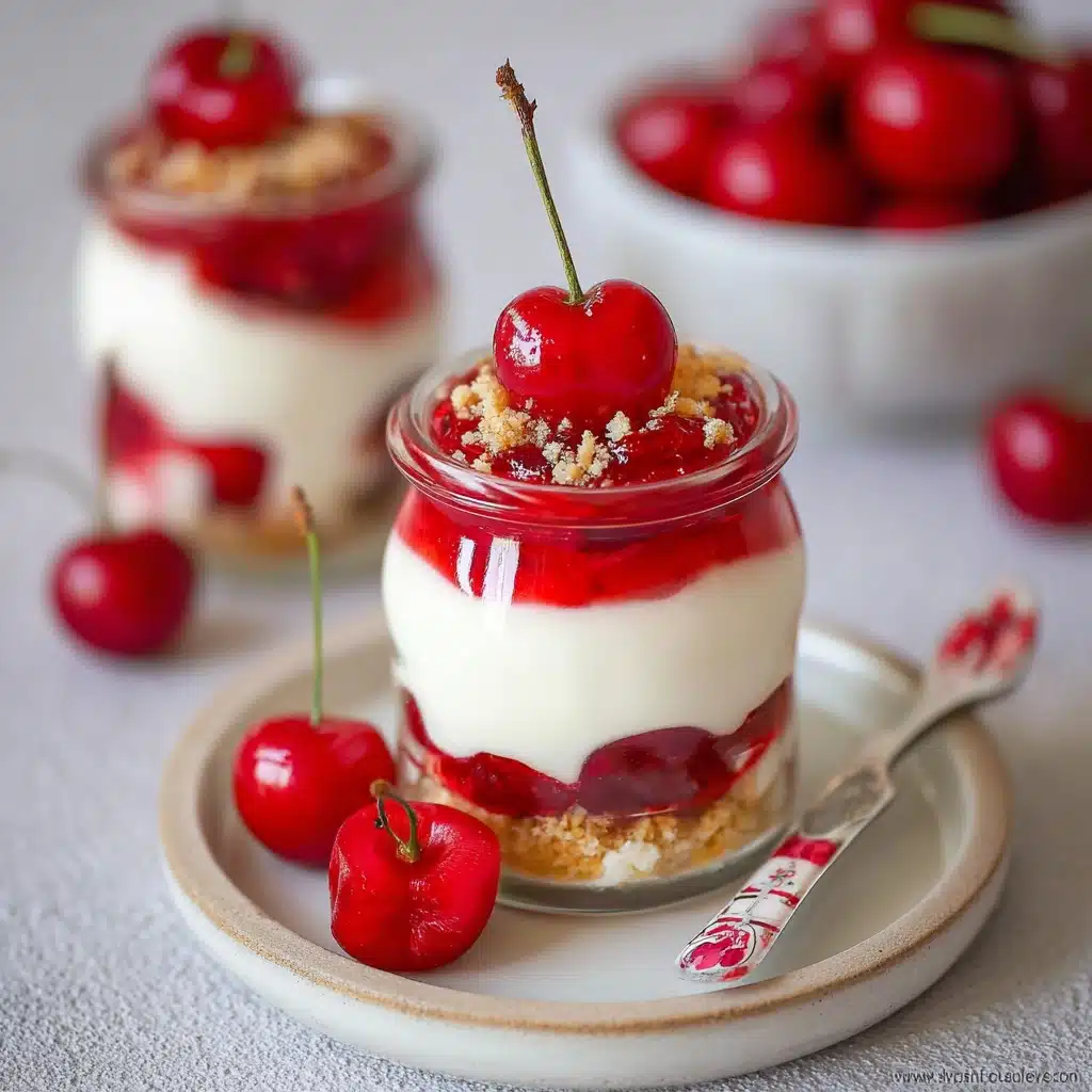NO BAKE CHERRY CHEESECAKE Recipe - Recipe Image