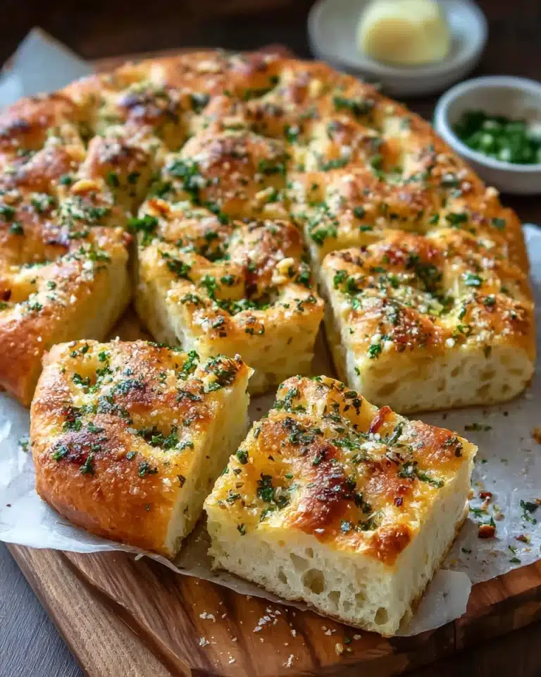 Garlic Parmesan Focaccia Bread – A Savory Homemade Favorite Recipe
