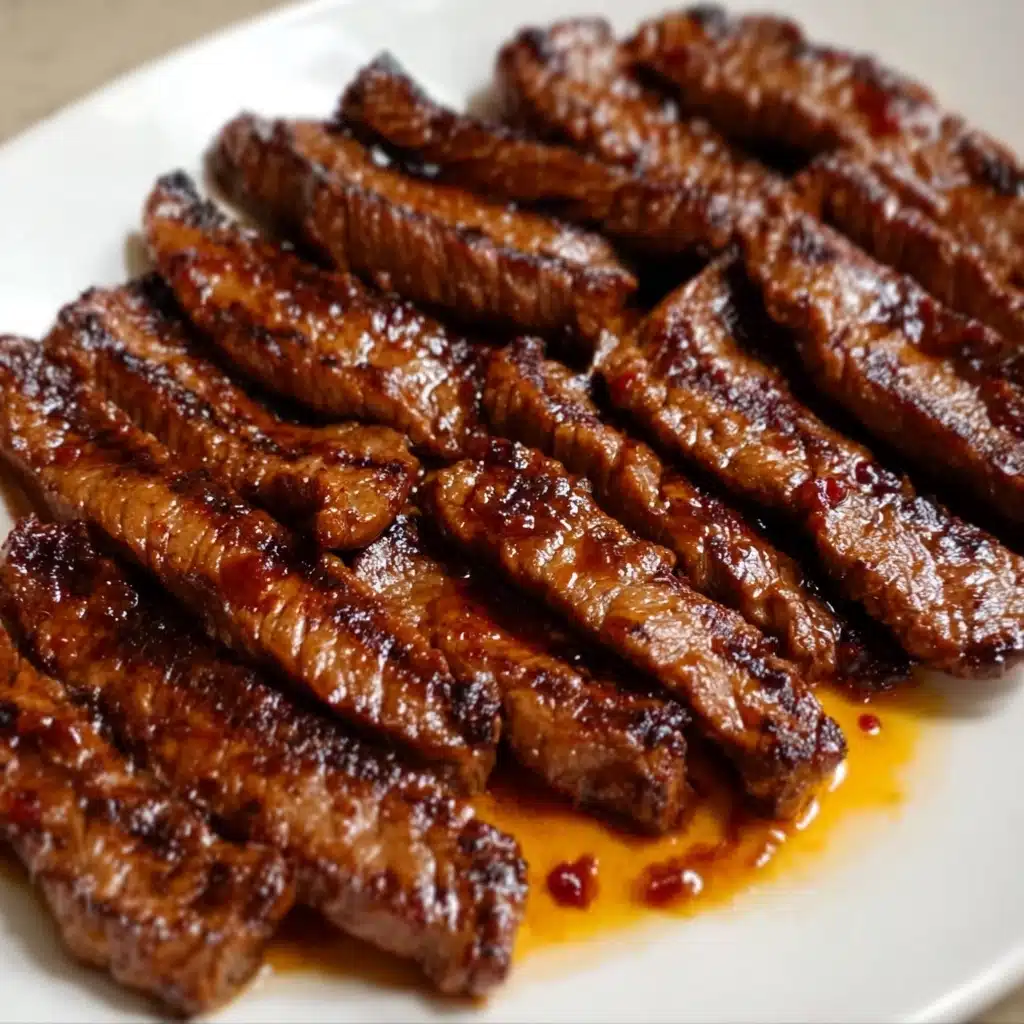 Grill Pan Honey Glazed Steak Strips Recipe - Recipe Image