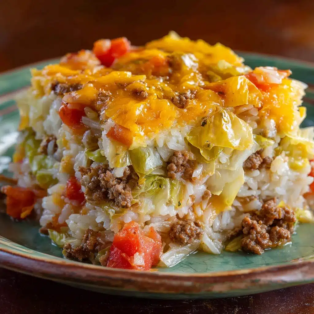 Savory Cheesy Cabbage Beef Casserole Recipe 4 Cheesy Cabbage Beef Casserole Recipe - Recipe Image