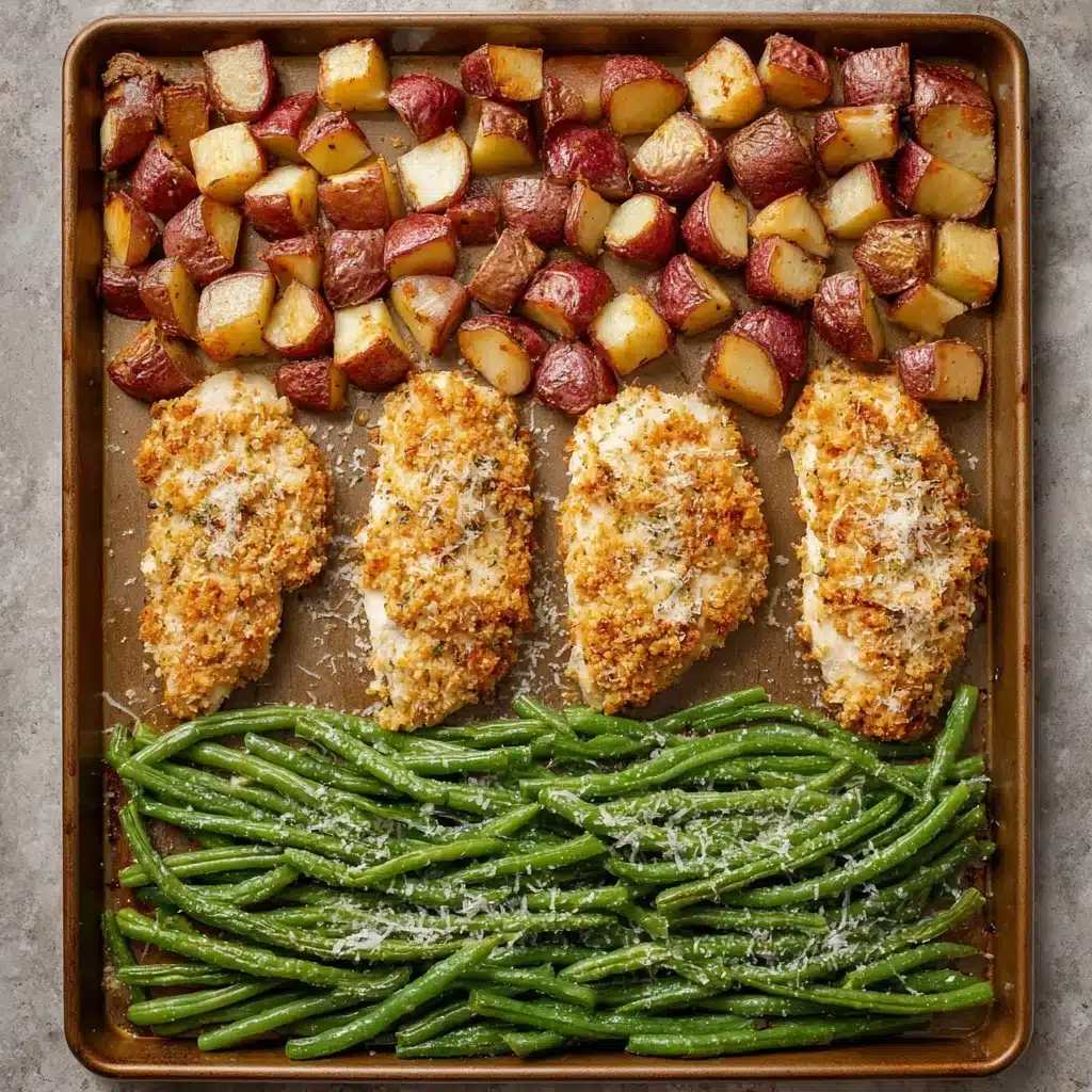 Parmesan Crusted Chicken Sheet Pan Dinner Recipe 4 Parmesan Crusted Chicken Sheet Pan Dinner Recipe - Recipe Image