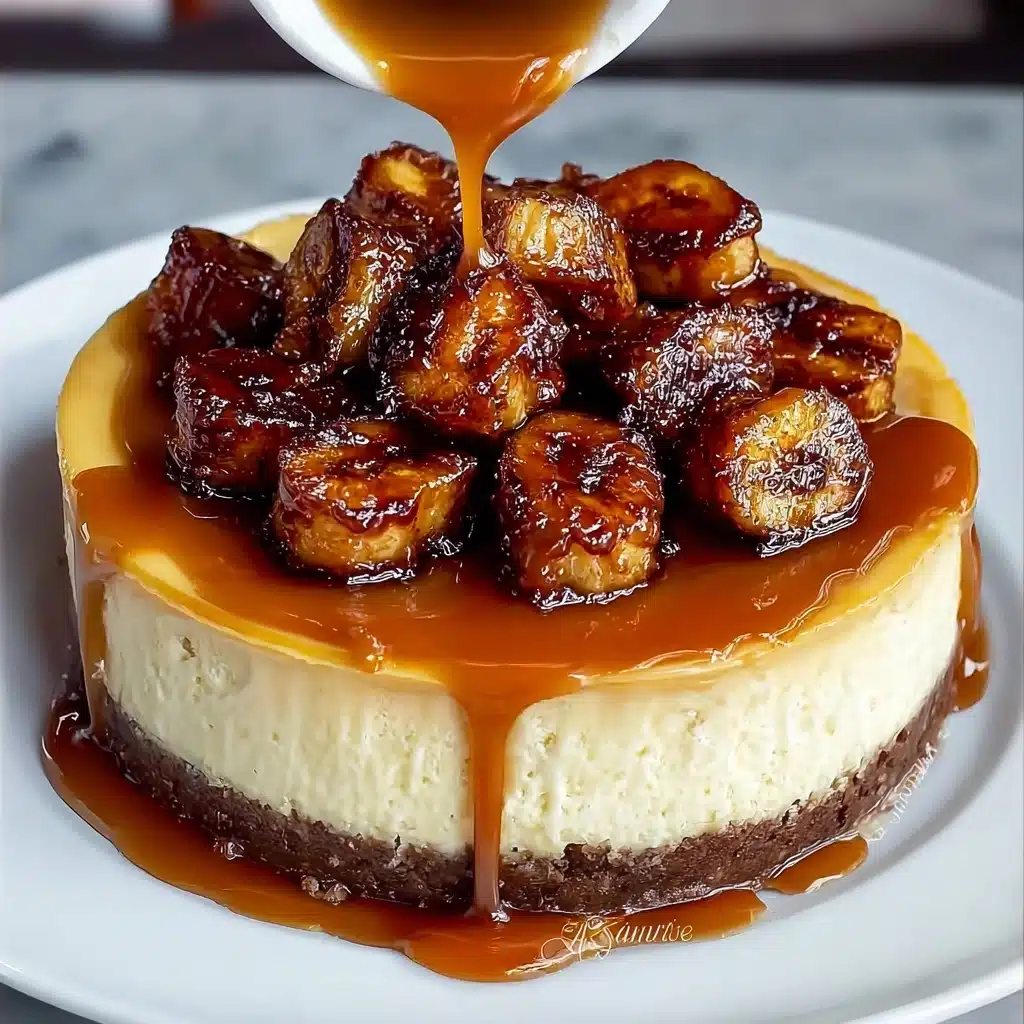 Caramelized Banana Cheesecake with Rum Glaze Recipe - Recipe Image