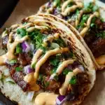 Garlic Butter Honey BBQ Beef Tacos Recipe