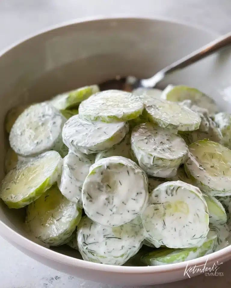 Creamy Cucumber Salad Recipe