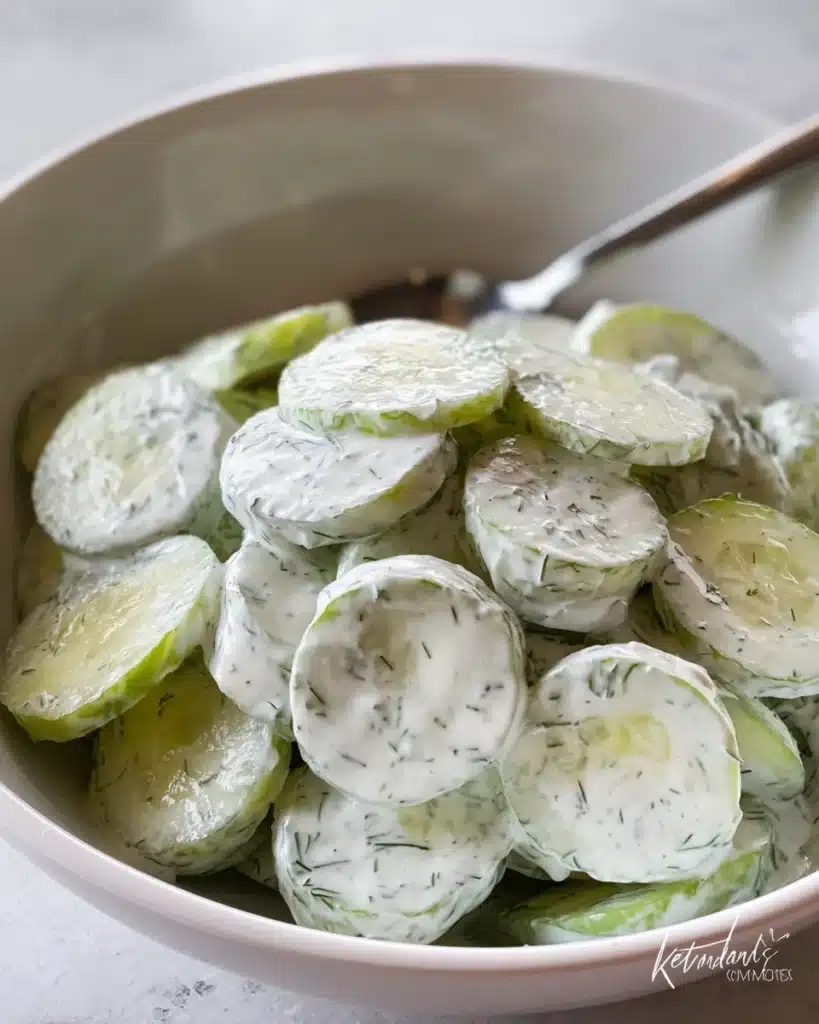 Creamy Cucumber Salad Recipe