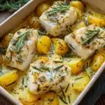 Cod & Potatoes in Rosemary Cream Sauce Recipe