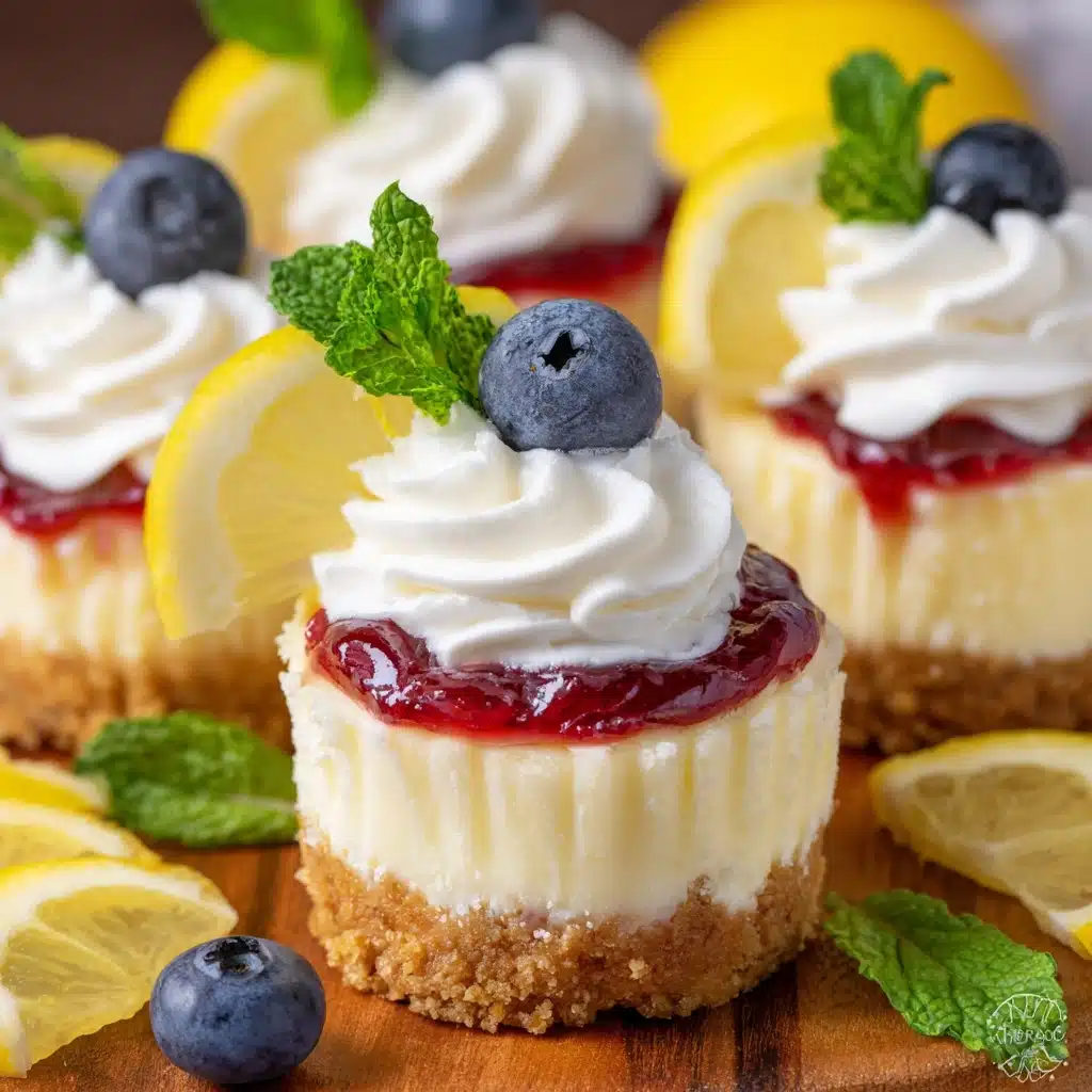 Lemon Blueberry Mini Cheesecakes Recipe - Recipe Image