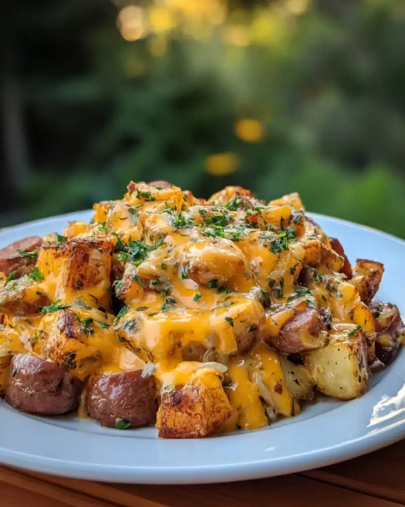 Cheesy Ranch Potatoes and Sausage Recipe