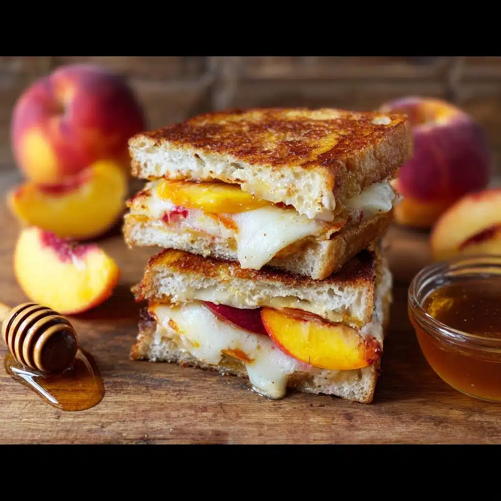 Honey Peach White Cheddar Grilled Cheese Sandwich Recipe 4 Honey Peach White Cheddar Grilled Cheese Sandwich Recipe - Recipe Image