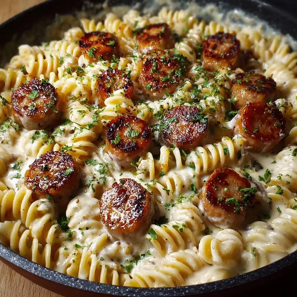 Quick Creamy Pepper Jack Chicken & Sausage Pasta Recipe 5 Creamy Pepper Jack Chicken & Sausage Pasta Recipe - Recipe Image