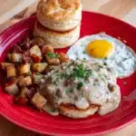 Sausage Gravy with Mushrooms in Puff Pastry Bowl Recipe