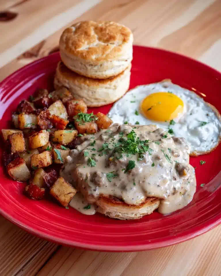 Sausage Gravy with Mushrooms in Puff Pastry Bowl Recipe