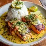 One-Pan Coconut Curry Salmon with Garlic Butter Recipe