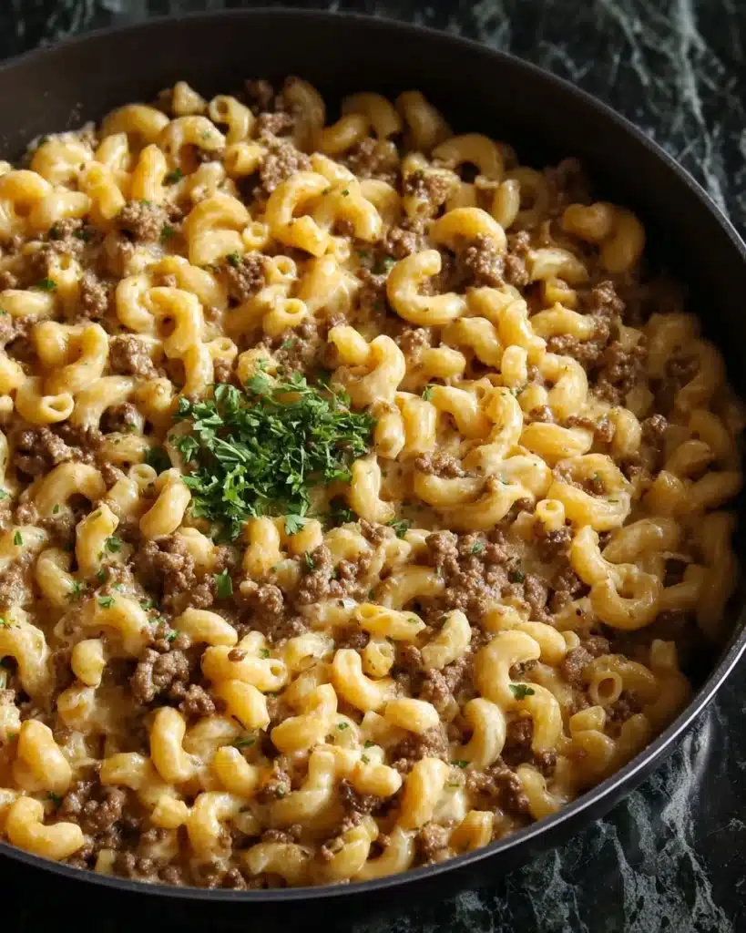 Presto Pesto Hamburger Mac Recipe