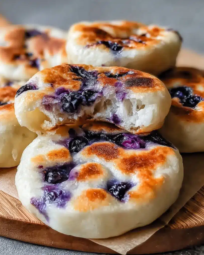 Fluffy Cottage Cheese Blueberry Cloud Bread Recipe