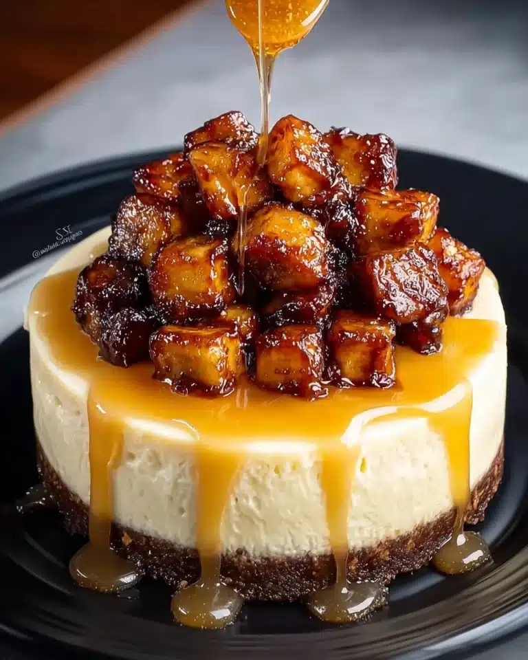 Caramelized Banana Cheesecake with Rum Glaze Recipe
