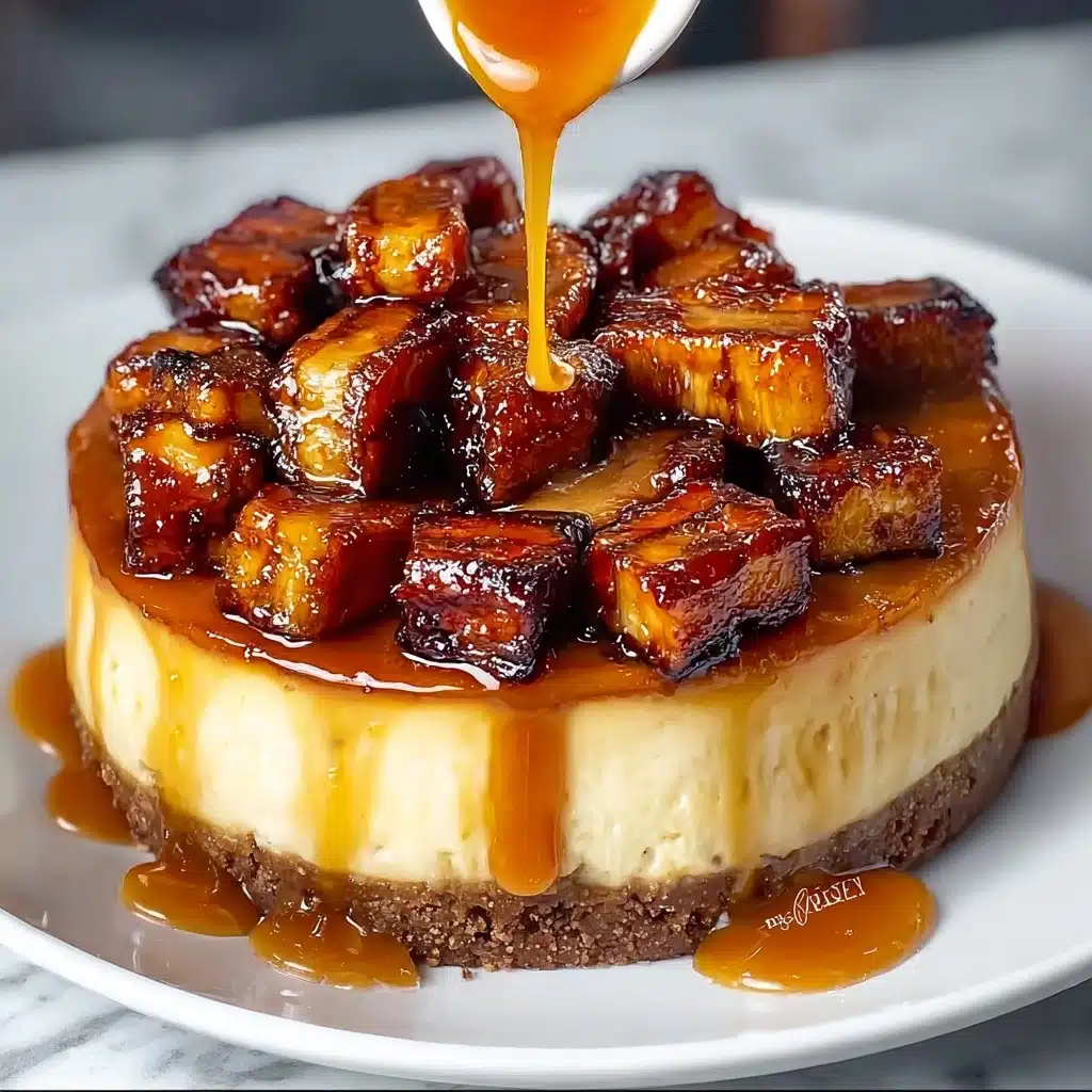 Caramelized Banana Cheesecake with Rum Glaze Recipe - Recipe Image
