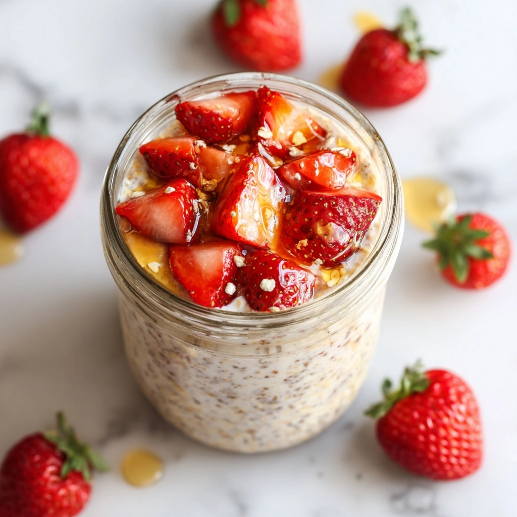 Strawberry Cheesecake Overnight Oats Recipe 3 Strawberry Cheesecake Overnight Oats Recipe - Recipe Image