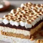 No Bake S'mores Cheesecake Bars Recipe