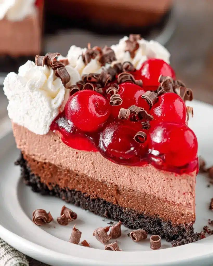 No Bake Black Forest Cheesecake Recipe