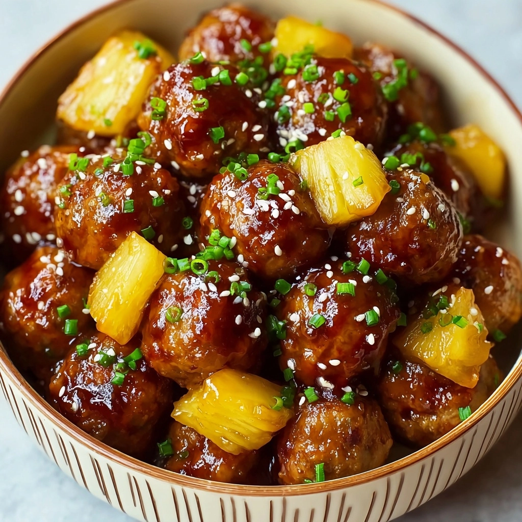 Sweet and Savory Hawaiian Meatballs in a Crock Pot 4 Sweet and Savory Hawaiian Meatballs in a Crock Pot - Recipe Image