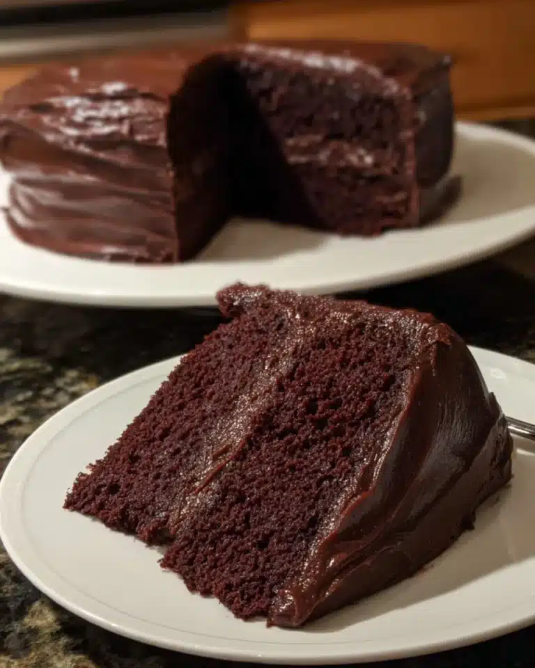 Old Fashioned Chocolate Cake With Glossy Chocolate Icing Recipe