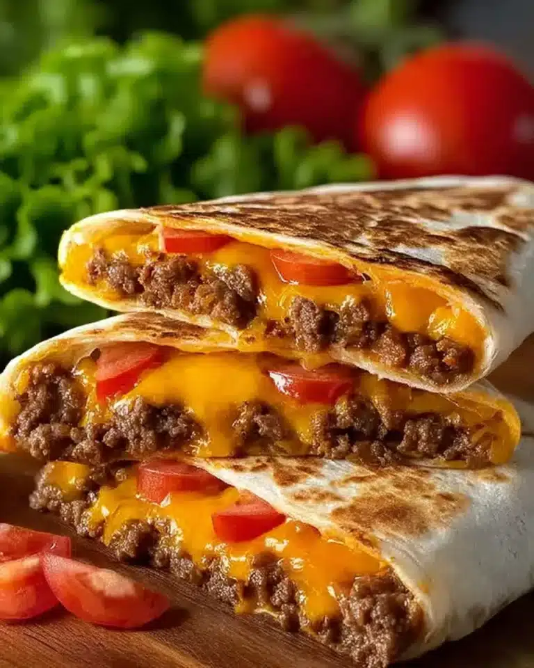 Backyard Burger Bliss: Grilled Cheeseburger Wraps Recipe