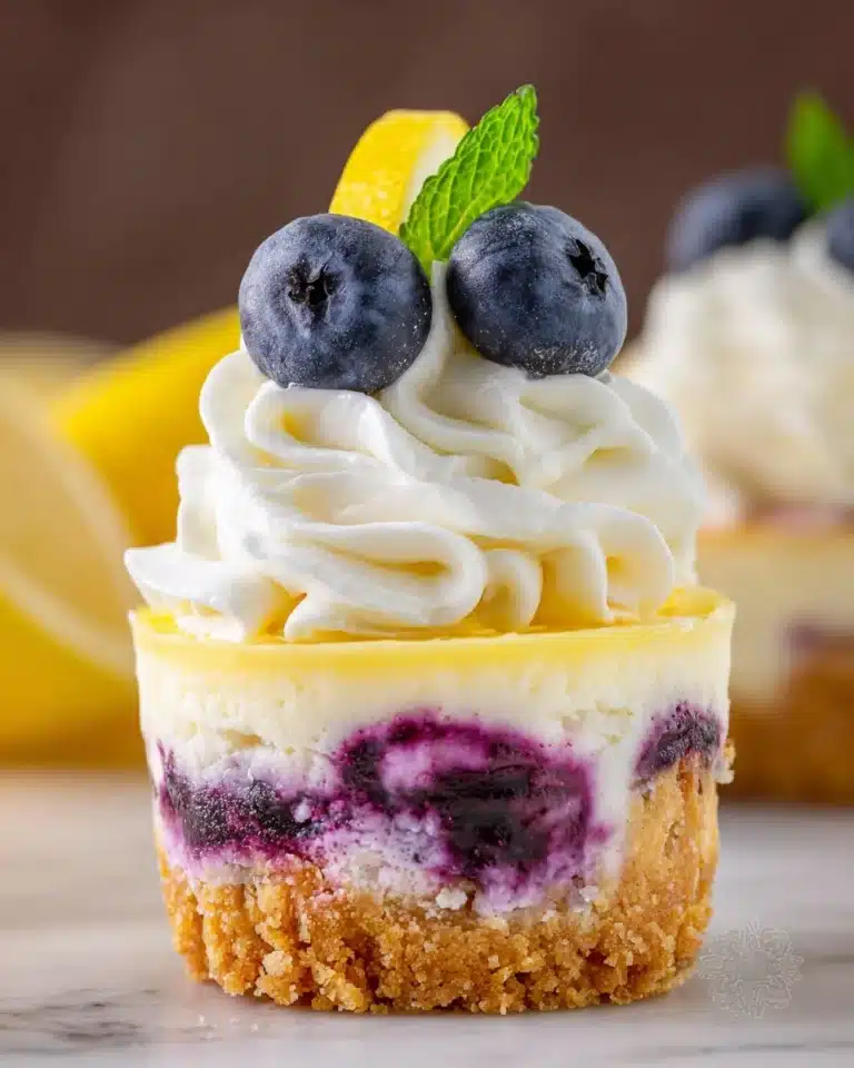 Lemon Blueberry Mini Cheesecakes Recipe