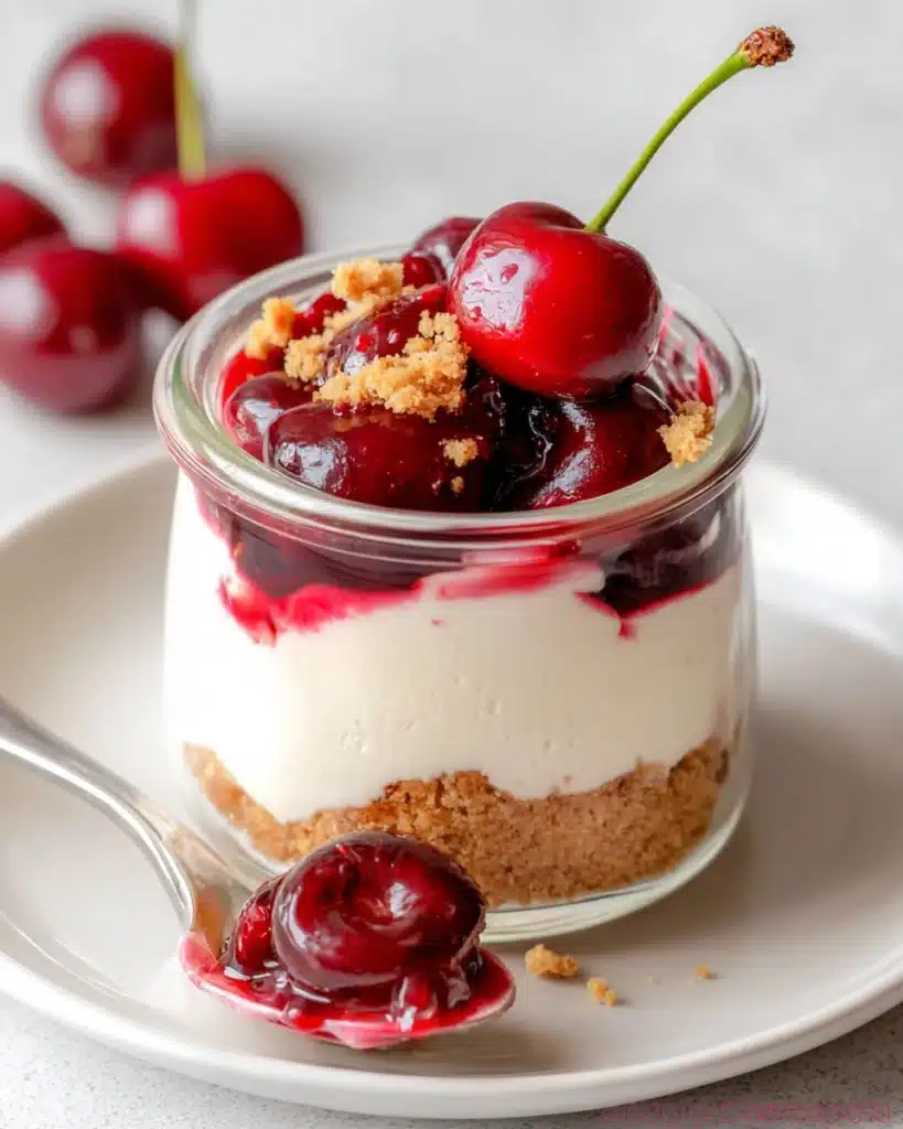 NO BAKE CHERRY CHEESECAKE Recipe