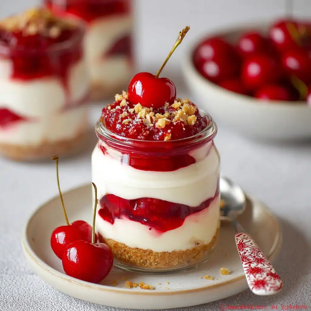 NO BAKE CHERRY CHEESECAKE Recipe - Recipe Image