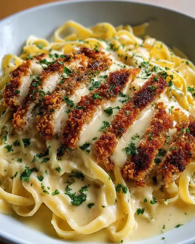 Crispy Chicken Fettuccine Alfredo Recipe